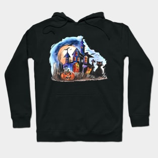 Spooky House Halloween Hoodie